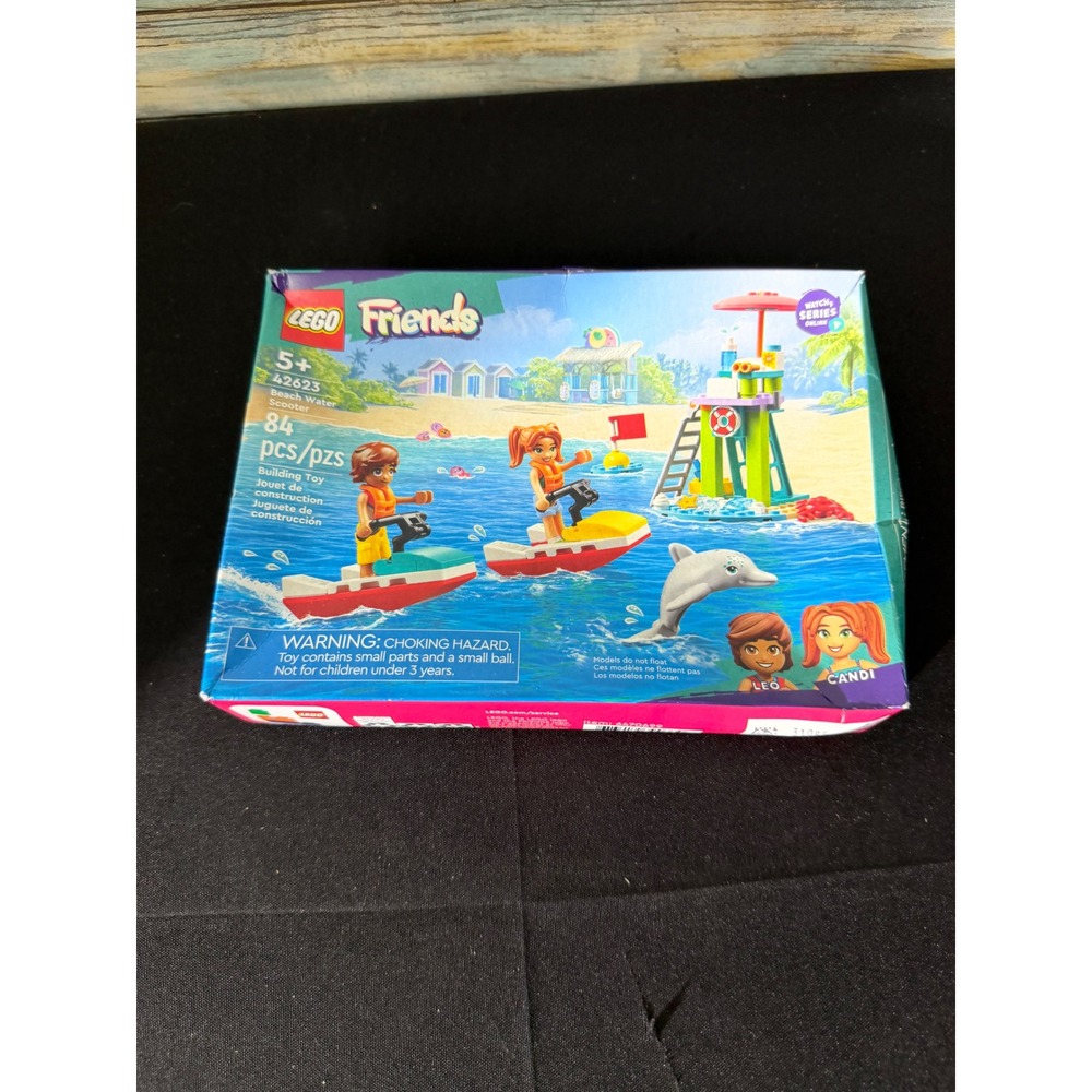 LEGO Friends Beach Water Scooter 42623 NEW Multicolor 84pc Set Leo Candi Dolphin